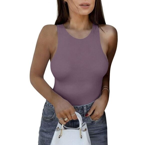 REORIA Tank Bodysuit for Women Halter Neck - New - Picture 2 of 10